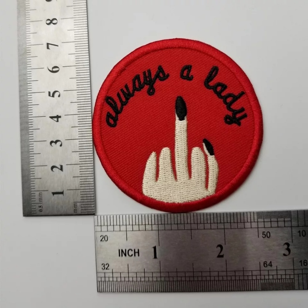 Always A Lady patch Handmade Embroider - Picture 2 of 3
